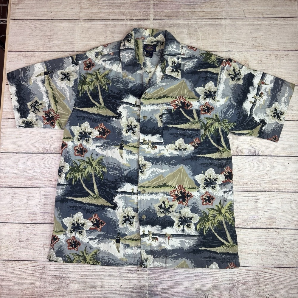 VTG‎ Pacific Coast Highway Hawaiian Aloha Shirt M Surf Beach Y2K 90s/00s